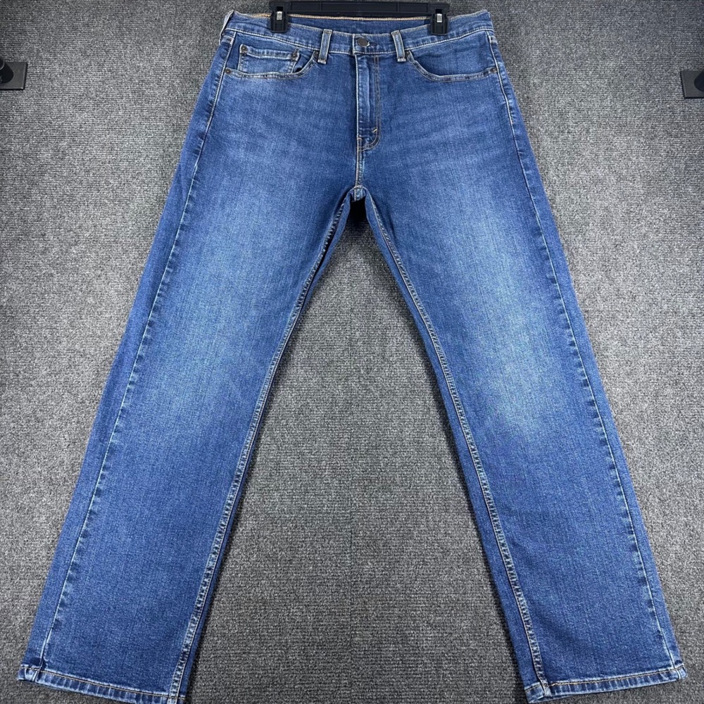 Levi's 506 Jeans Mens 34x30 Blue Medium Wash Straight Leg Denim Pants